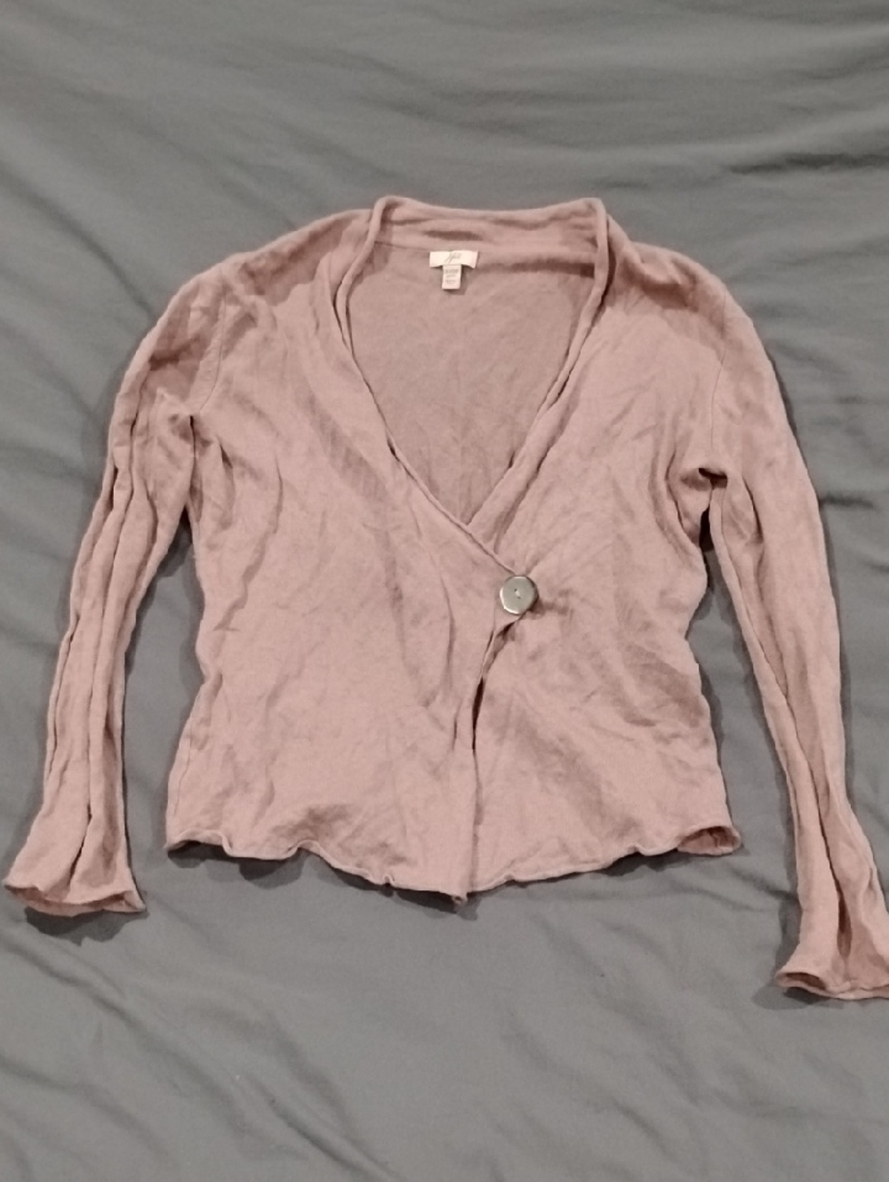 J. Jill Petite Dusty Rose Open-Knit Pullover